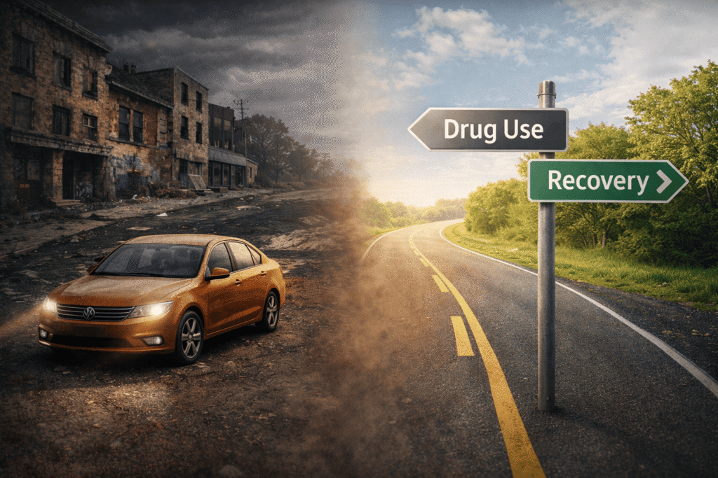 drug use vs. recovery